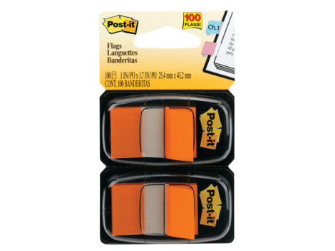 Indextabs 3M Post-it 680 25.4x43.2mm duopack oranje