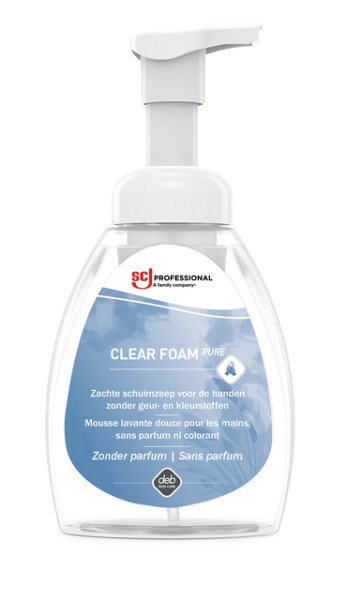 Handzeep SCJ Clear Foam Pure parfumvrij 250ml