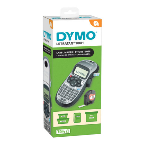 Labelprinter Dymo letratag LT-100H ABC special edition zilver met gratis rol tape