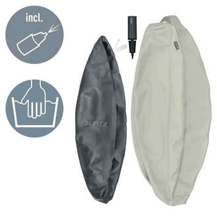 Leitz Ergo Actieve zitbal 55cm Anti Rol lichtgrijs
