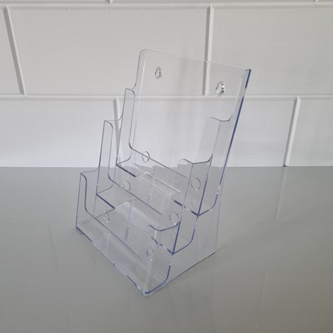 Folderbak acryl 3-vak x A4 staand