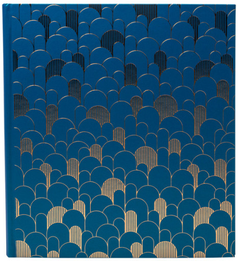 Fotoalbum Exacompta 29x32cm 60 zwarte pagina's Néo Déco blauw