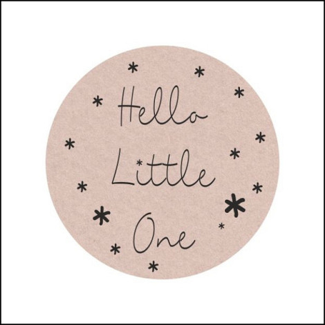 Etiket / Sticker rond 47mm 500 stuks Hello little one