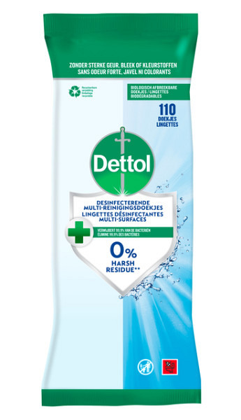 Reinigingsdoekjes Dettol antibacterieël Cleanser 110st