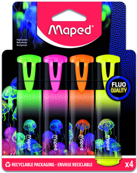 Markeerstift Maped Deepsea Paradise set à 4 kleuren