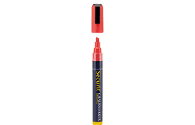 Krijtstift SECURIT SMA-510 platte punt 2-6mm rood