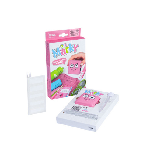 Textielstempel Colop Marky personaliseerbaar roze