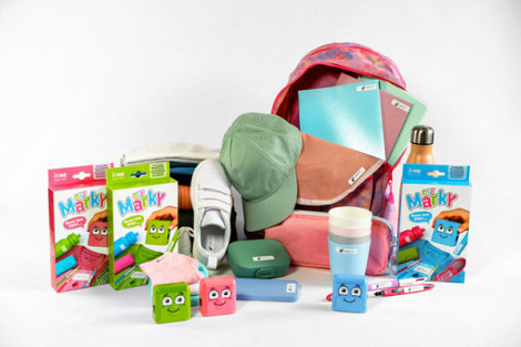 Textielstempel Colop Marky personaliseerbaar roze