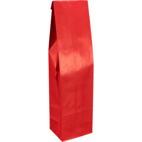 Wijnfleszak 1 fles 10x8x40cm  kraft 50 stuks Fel Rood