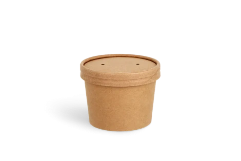 Soepbeker karton kraft  rond 90mm 240ml 50 stuks