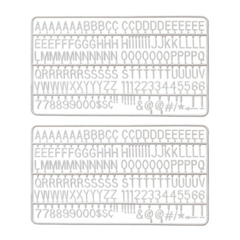 Letter set IEZZY voor letterbord 2x150 wit
