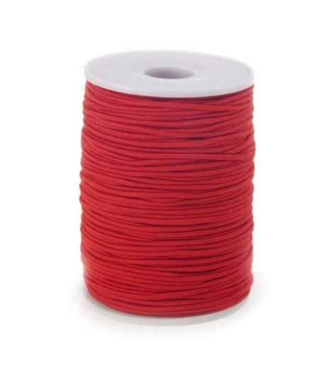 Rond elastiek rood 2mm x 100 meter op rol