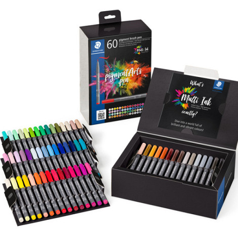 Brushpen Staedtler PigmentArts set à 60 kleuren