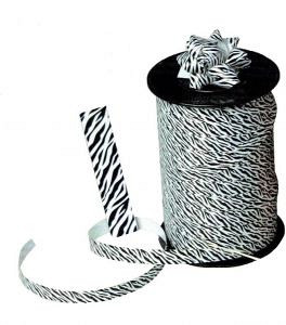 Krullint dieren: zebra print 10mm x 250 meter