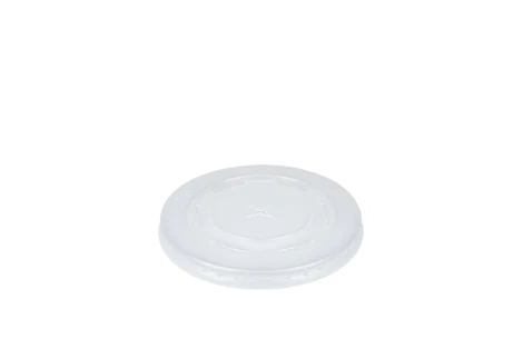 Deksel PS Milkshakebeker plat met kruis Ø90mms 50 stuks