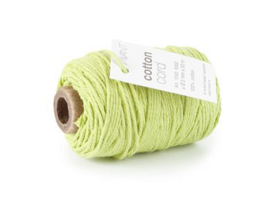 Cotton Cord / Katoen touw 50 meter groen ø2mm