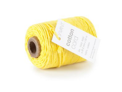Cotton Cord / Katoen touw 50 meter mosterd geel ø2mm