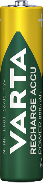 Batterij oplaadbaar Varta 4x AAA 800mAh ready2use