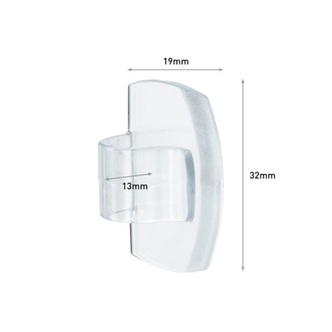 Kabelklem Command rond incl bevestigingsstrips transparant 4 stuks