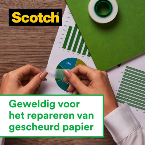Plakband Scotch Magic 810 19mmx33m onzichtbaar transparant  4 rollen