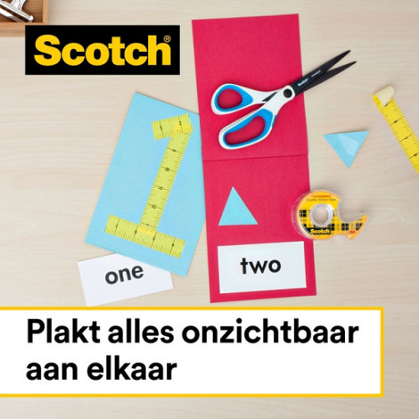 Plakband Scotch 665 12mmx22.8m dubbelzijdig