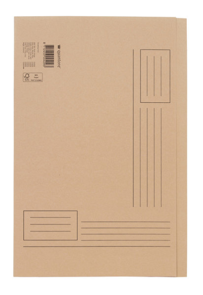 Vouwmap Quantore folio ongelijke zijde 250gr beige