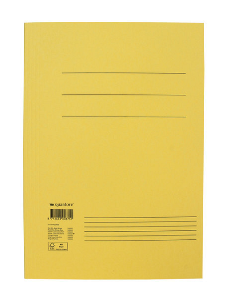 Dossiermap Quantore folio 250gr geel