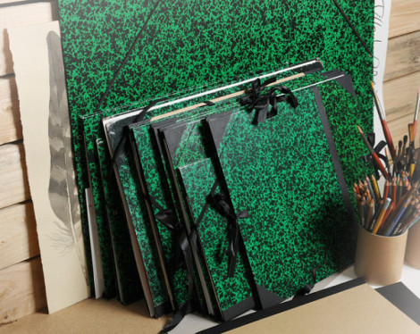 Tekenmap Canson Studio Annonay elastieksluiting 520x720mm groen