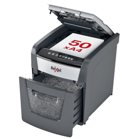 Papiervernietiger Rexel Optimum Auto+ 50X P4 snippers 4x28mm