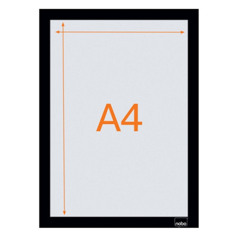 Infokader Nobo zelfklevend A4 zwart 2 stuks