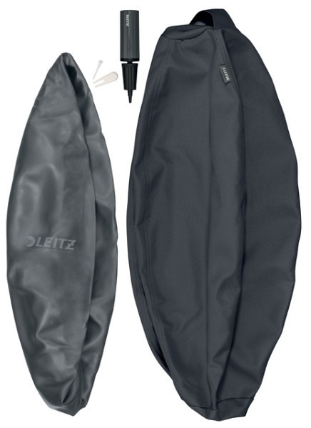 Actieve zitbal Leitz Ergo 65cm anti-rol donkergrijs