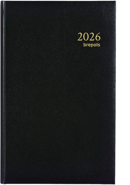 Agenda 2026 Brepols Brefix Lima 1dag/1pagina zwart