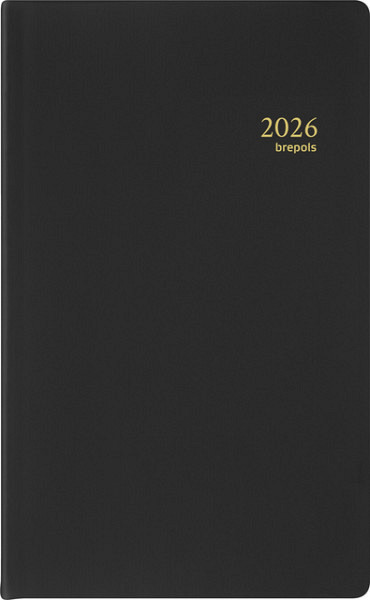 Agenda 2026 Brepols Breform Seta 1dag/1pagina zwart