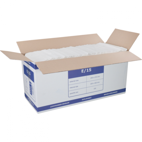 Luchtkussenenvelop E/15 265x220mm wit 100 stuks