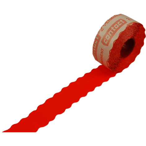 contact pijsrol permanent G2 22x13mm fluor rood  24 x1500 stuks