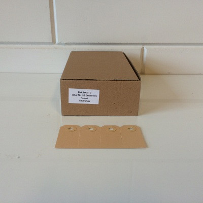 Kartonnen labels nr. 0.5 30x60mm 1000 stuks