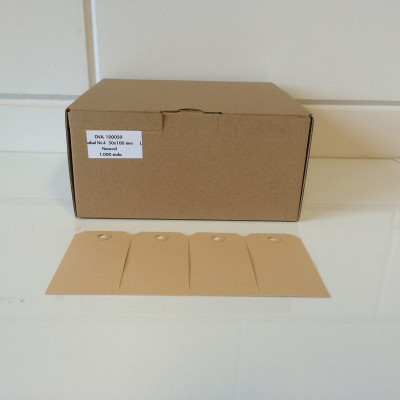 Kartonnen labels nr. 4 50x100mm 1000 stuks