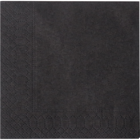 Servetten 24x24cm 1 laags 300 stuks zwart