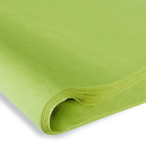 Zijdevloei papier 50x75cm 17gr 480 vel Lime groen