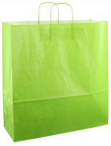 Papieren koordtas 45x17x47cm 50st licht groen