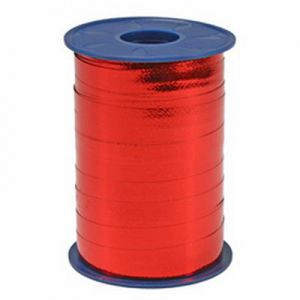 Metallic/Miroir krullint 10mm x 250 yards rood 15