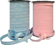 Krullint paperlook 10mm x 250 meter kleur 206 hoera! een meisje