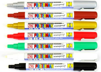 Krijtstift posterman PMA-30 medium punt 2mm metallic goud