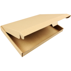 Brievenbusdoos A4 met klep 310x220x28mm BRUIN 50 stuks
