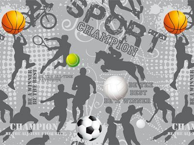 Cadeaupapier 50cm dessin Sport champion