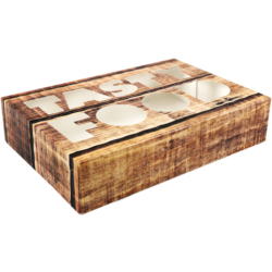 Partydoos/ cateringdoos Tasty Food 36x25x8cm 10 stuks