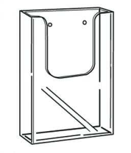 Folderbak acryl 1/3 A4 transparant wand