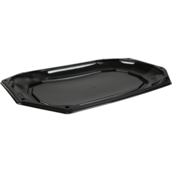 Cateringschaal ps 43cm 8 hoek zwart 100 stuks