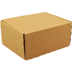 klepdoos - vouwdoos 305x210x91mm bruin