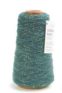 Cotton Cord Lurex Twist Katoen touw 300 meter groen /goud ø2mm